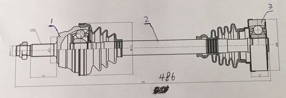 YFKH0002 Transmission Parts Driveshaft